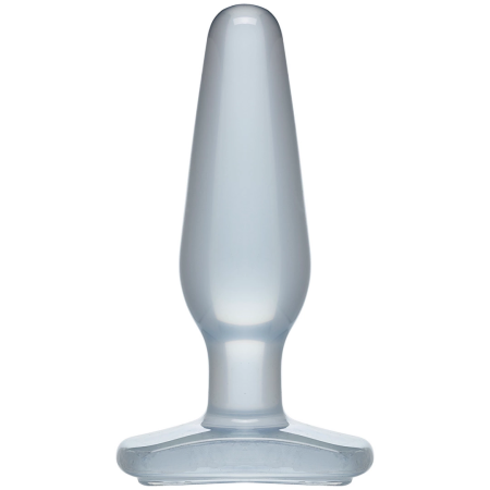 Doc Johnson Crystal Jellies Medium Silicone Plug, Clear, 12.7 cm