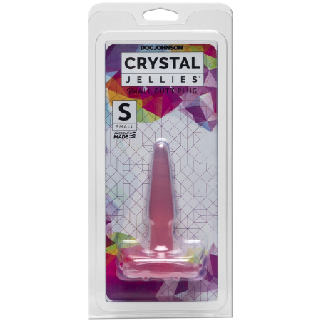 Doc Johnson Crystal Jellies 4" Small Plug, Flexible, Pink