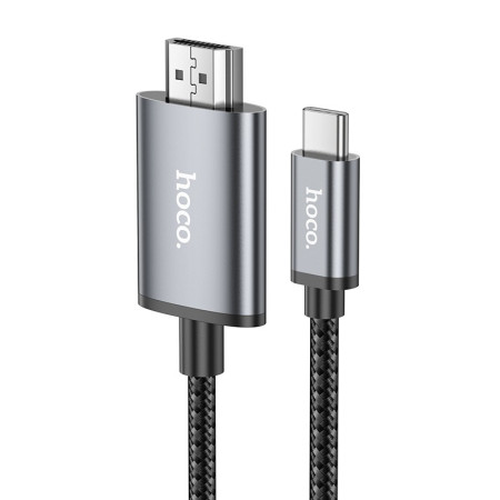 Kabelis Hoco UA27 USB-C į HDMI pilkas