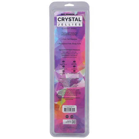 Doc Johnson Crystal Jellies 10" Clear Model - Flexible Intimate Device