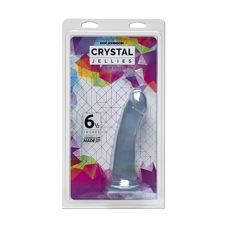 Doc Johnson Crystal Jellies Slim Model 6.5'' Transparent Suction Base