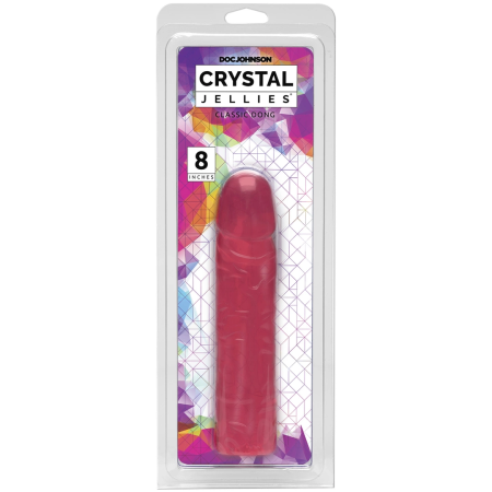 Doc Johnson Crystal Jellies 8" Intimate Shape Flexible Clear 20cm