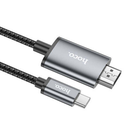 Kabelis Hoco UA27 USB-C į HDMI pilkas