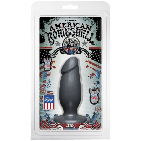 Doc Johnson American Bombshell Fat Man Intimate Plug Gun Metal XL