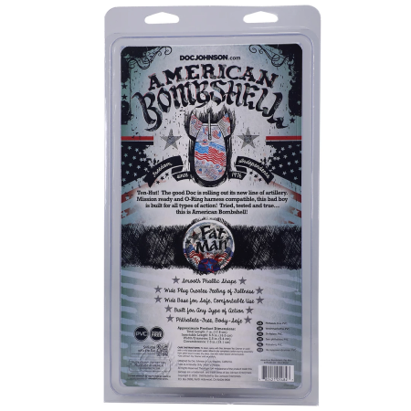 Doc Johnson American Bombshell Fat Man Intimate Plug Gun Metal XL