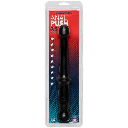 Doc Johnson Anal Probe Push Flexible PVC Wand Black 18 cm