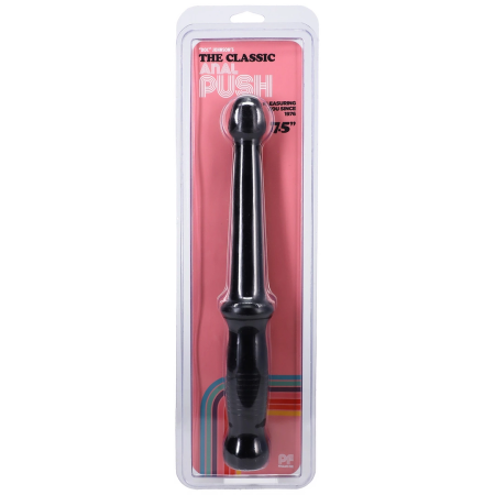 Doc Johnson Anal Probe Push Flexible PVC Wand Black 18 cm
