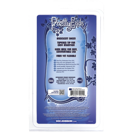 Doc Johnson Pretty Ends Medium Plug Midnight Blue - Sil-A-Gel, 5.5"