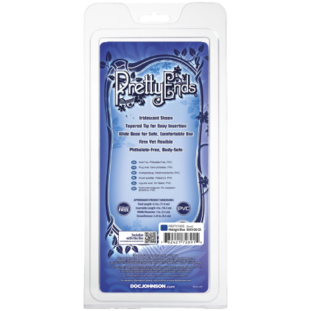 Doc Johnson Pretty Ends Small Anal Plug Midnight Blue Antibacterial PVC