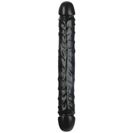Doc Johnson Jr. Veined Double Header Flexible 12'' PVC Model - Black