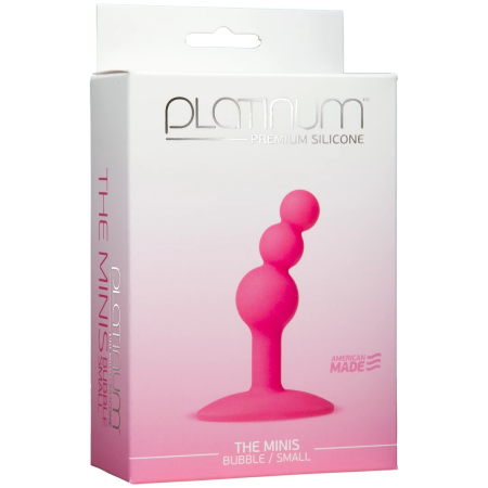 Doc Johnson The Minis Bubble Plug Small Platinum Silicone Black