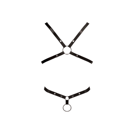 Male Power Rip Off Adjustable Harness Set Black One Size