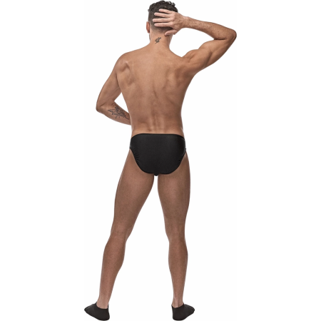 Male Power Nylon Spandex Pouchless Brief Black One Size Modern Fit