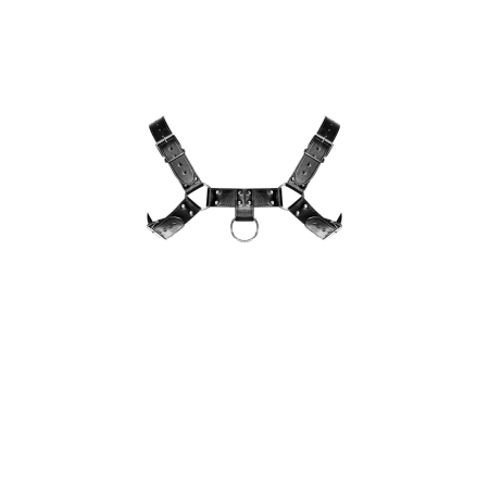 Male Power Ram Adjustable Imitation Leather Harness Black One Size