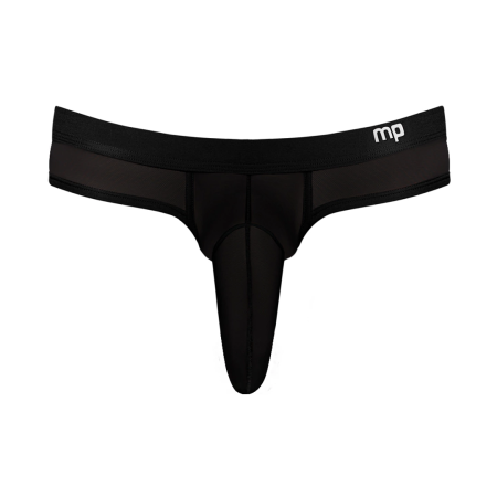 Male Power Hose Series Thong S/M Black - Ergonomic Waistband Design