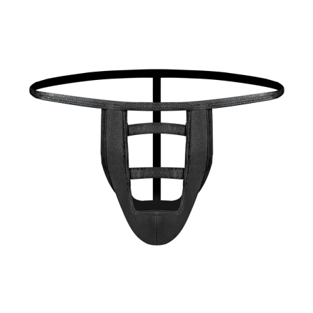 Male Power Perk-U-Later Anatomical Pouch G-String Black One Size