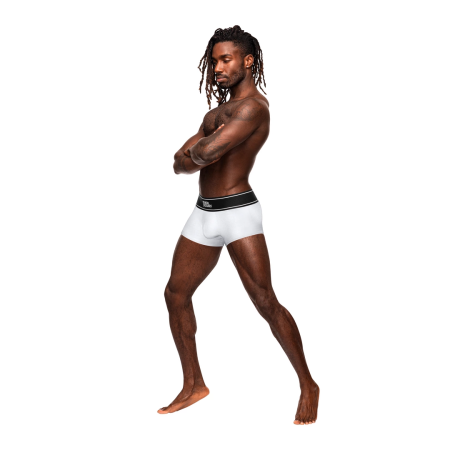 Male Power Modal Rib Pouch Short S White - Soft Modal & Supportive Fit