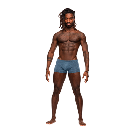 Male Power Mini Short S Blue - Low Waist Stretch Briefs