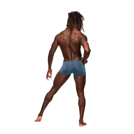 Male Power Inter-mingle Mini Short M Blue - Low Waist, Full Coverage