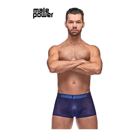 Male Power Mini Short S Navy - Diamond Mesh Collection, Comfort Fit