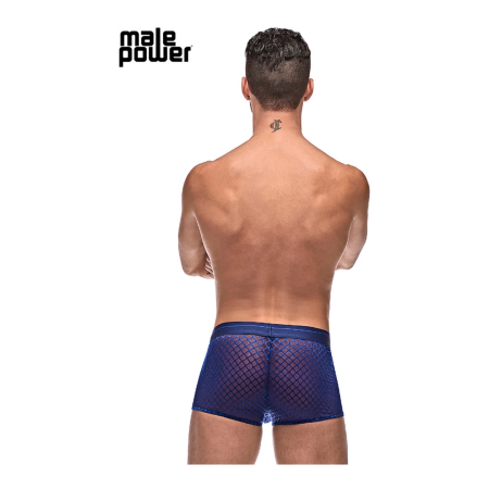 Male Power Mini Short S Navy - Diamond Mesh Collection, Comfort Fit