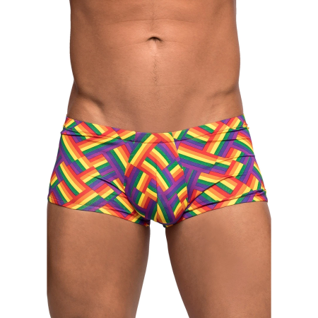Male Power Mini Short XL Pride Fest - Low Rise, High-Cut Comfort Design