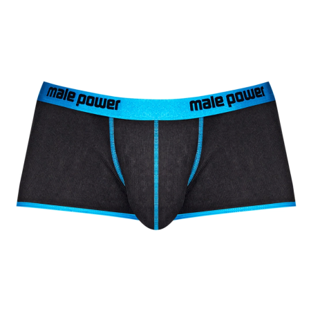 Male Power Uplift Mini Short L Black - Ergonomic Support & Satin Waistband