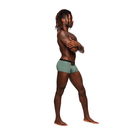 Male Power Magnificence Mini Short S Jade - Cut-Out Waistband Detail