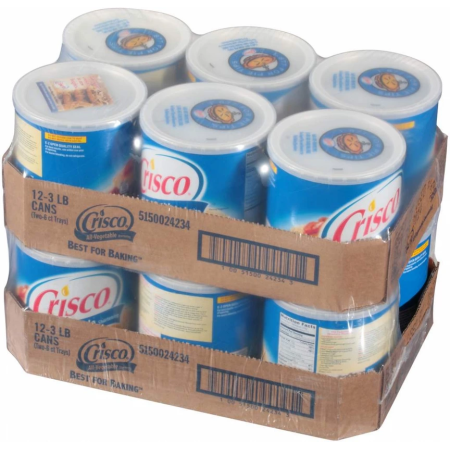 Crisco All-Vegetable Shortening 12-Pack 1360g Multi-Purpose Formula