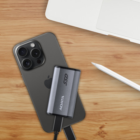 ADATA Elite SE880 4 TB C tipo USB 3.2 Gen 2x2 pilka