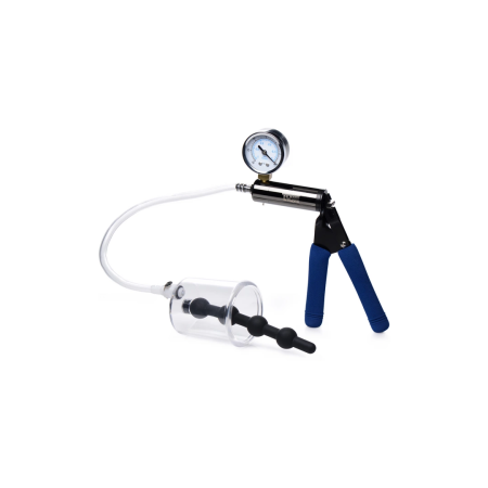 XR Brands Rosebud Cylinder Anal Pump with Silicone Beads 4-Bulb System