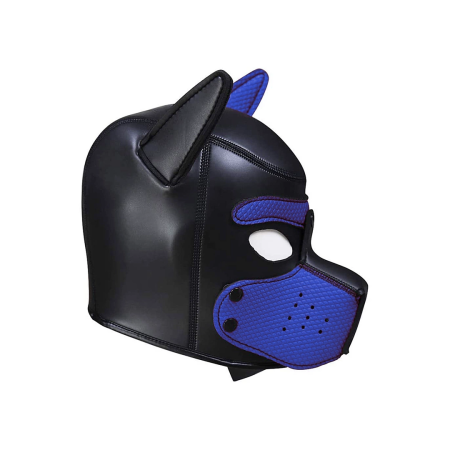 OUCH! Neoprene Puppy Mask Blue - Adjustable Detachable Muzzle Hood