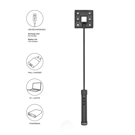 ElectroShock E-Stimulation Crop Black - Wireless USB Charging Model