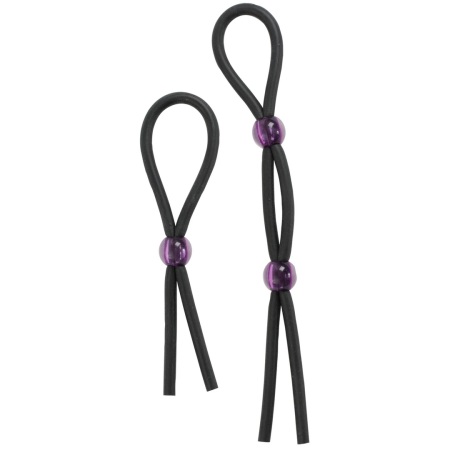 Doc Johnson Silicone Adjustable Intimate Ties Set Black & Purple