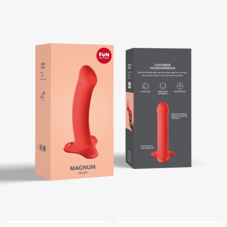 Fun Factory Magnum Model Silicone Intimate Device Flashy Coral 18.3cm
