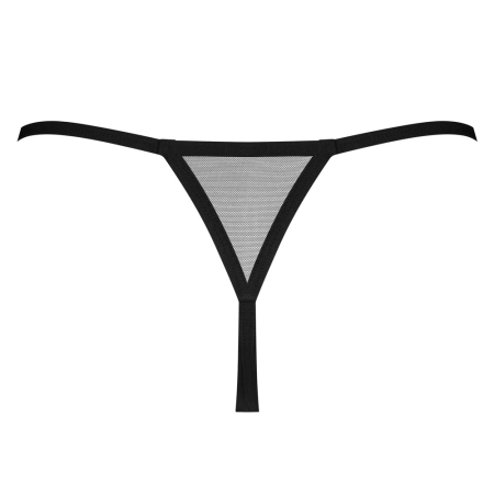 Obsessive Novenes Transparent Thong XL/2XL with Rhinestone Accent