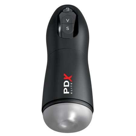 PDX Elite Suck-O-Matic Frosted Black Automatic Stimulation System 26.5cm