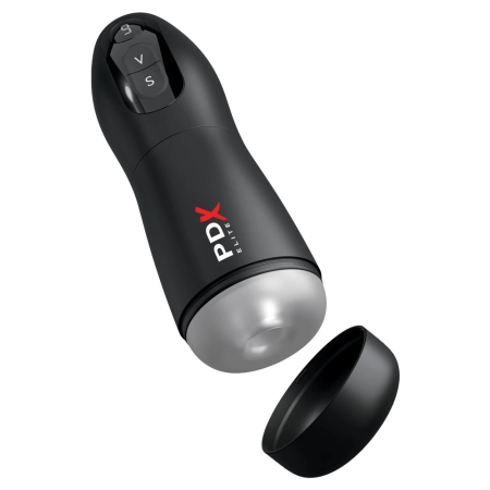 PDX Elite Suck-O-Matic Frosted Black Automatic Stimulation System 26.5cm