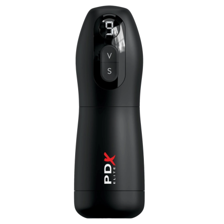 PDX Elite Suck-O-Matic Frosted Black Automatic Stimulation System 26.5cm