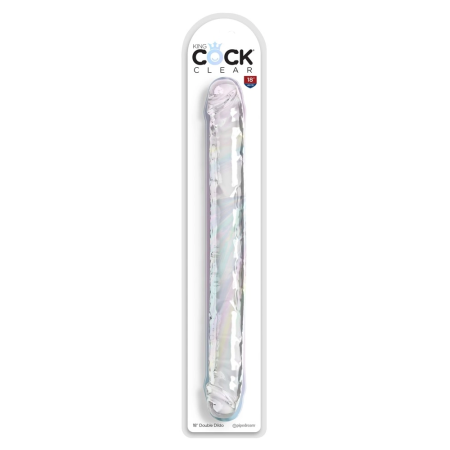 King Cock Clear 18" Flexible Double-Ended Transparent Model, 46 cm