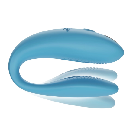 We-Vibe Sync Go Turquoise Dual Vibrator for Couples, App Control, 7.7 cm