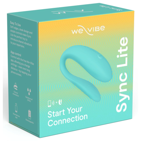 We-Vibe Sync Lite Aqua Wearable Couples Device, App-Controlled, Blue