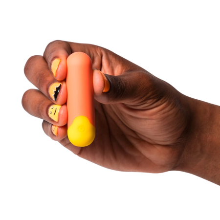 ROMP Riot Mini Vibrator Compact Rechargeable Silicone 7cm Yellow