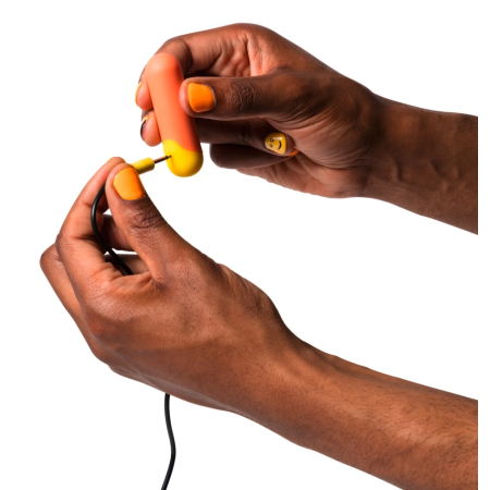 ROMP Riot Mini Vibrator Compact Rechargeable Silicone 7cm Yellow