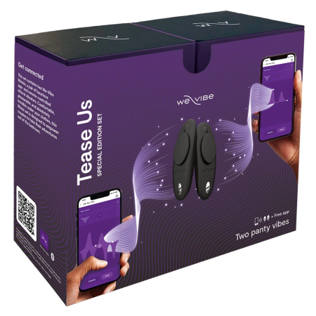We-Vibe Tease Us Moxie+ Duo Set - Remote App-Controlled, Waterproof, Blue
