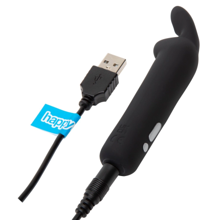 Happy Rabbit Bullet Vibe Black - Compact Rechargeable Intimate Mini Massager