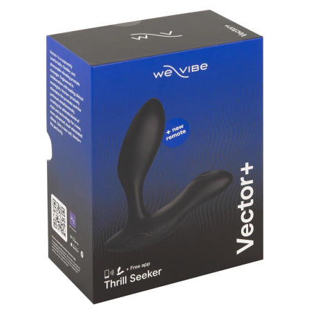 We-Vibe Vector+ Intimate Wellness Device Charcoal Black App-Controlled