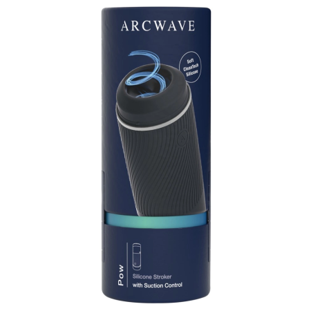 Arcwave Pow Black Intimate Manual Device with Suction System 18 cm