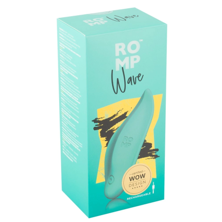 ROMP Wave Lay-On Vibrator - Ergonomic, Flexible, Waterproof, Pink