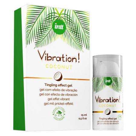 intt Vibration! Coconut Effect Gel 15ml - Vegan Warming Formula